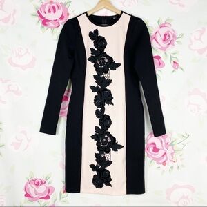 Anthropologie Raoul Black Floral Lace Bodycon Dress 4